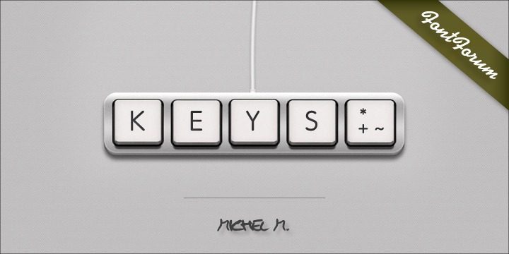 Beispiel einer Keys PC Deutsch-Schriftart